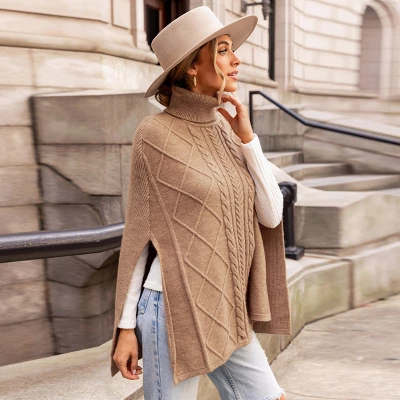 Women's Cable Knit Turtleneck Sweater - Cupshe 3 Women's Cable Knit Turtleneck Sweater - Cupshe - Image 3