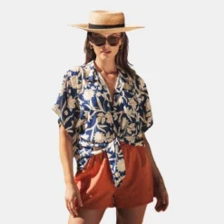 Women's Floral Dropped Shoulder Shirt - Cupshe -BLAZER GUEST 3407c943 0470 4d0a 8bc0 046614a01fb2