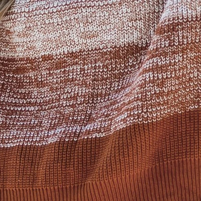 Women's Striped V Neck Drop Sleeve Sweater - Cupshe 5 Women's Striped V Neck Drop Sleeve Sweater - Cupshe - Image 5