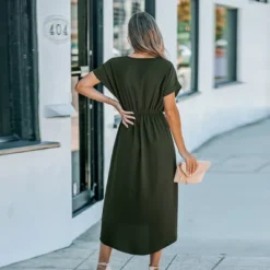 Women's Elegant Green Wrap Tie-Waist Shirt Dress - Cupshe -BLAZER GUEST 3521cc10 a396 4124 9d67 c9e02b4549a9