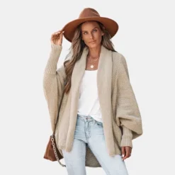 Women's Caramel Popcorn Knit Shawl Collar Cardigan - Cupshe -BLAZER GUEST 35dbcbf2 73f5 4250 93b5 dc9d5f323839
