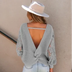 Women's Rib Contrast Floral Lace Rib Sweater - Cupshe 10 Women's Rib Contrast Floral Lace Rib Sweater - Cupshe -BLAZER GUEST 39617287 ae6b 4bab 9d87 e2ddf3315bfc