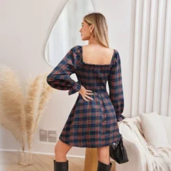 Women's Chic Navy Plaid Square Neck Mini Dress - Cupshe -BLAZER GUEST 39e1cbbe 3050 4bdc 94ea 34bb01e6e094