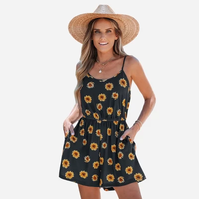 Women's Sunflower Cami Romper - Cupshe 7 Women's Sunflower Cami Romper - Cupshe - Image 7