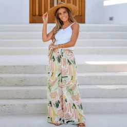 Women's Abstract Print Paperbag Pants -Cupshe -BLAZER GUEST 3b953cc9 ce06 4b83 93a3 d65eebccbc76