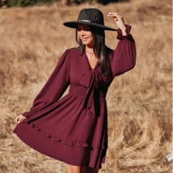 Women's Autumn Air Bow Tiered Ruffled Mini - Cupshe -BLAZER GUEST 3d096ff9 a041 4f95 a7dc 76e42457ab26