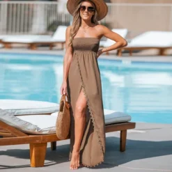 Women's Smocked Maxi Tube Dress - Cupshe -BLAZER GUEST 3f7c65c6 7580 473f 8bfc 320df9d06b2a