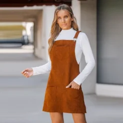 Women's Corduroy Mini Overall Dress - Cupshe -BLAZER GUEST 3fc05a0b c1bc 48ef 9249 23c470d602d2