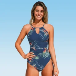Women's High Neck Cutout One Piece Swimsuit - Cupshe -BLAZER GUEST 402eb421 1697 4a74 a77c b130fe456254
