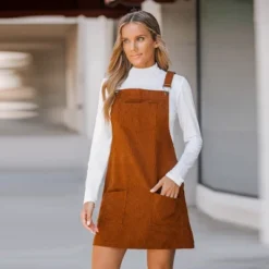 Women's Corduroy Mini Overall Dress - Cupshe -BLAZER GUEST 40b67263 d3b5 4a99 81f5 94668d051d49