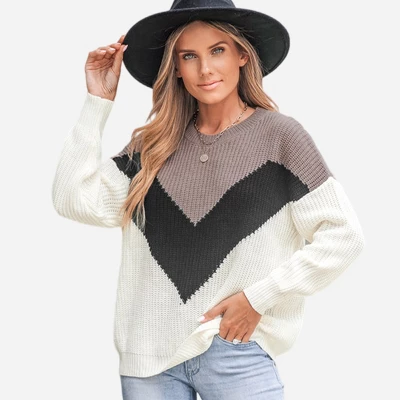 Women's Fall Feels Colorblock Drop Sleeve Sweater - Cupshe 8 Women's Fall Feels Colorblock Drop Sleeve Sweater - Cupshe - Image 8