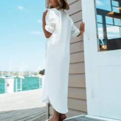 Women's Swim Cover-Up Maxi Shirt Dress -Cupshe -BLAZER GUEST 420c5294 d94b 421b bc35 d63fc7193def