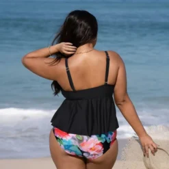 Women's Plus Size Flutter High Waist Tankini Set - Cupshe -BLAZER GUEST 42ac8895 b965 45f8 85da 2a3dff99222a