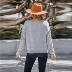 Women's Rib Long Sleeve Sweater - Cupshe -BLAZER GUEST 44070494 4180 4d94 a590 d06c92541bac