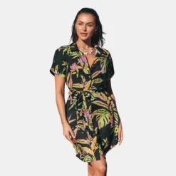 Women's Tropical Leaf Shirt Collar Dress - Cupshe 11 Women's Tropical Leaf Shirt Collar Dress - Cupshe -BLAZER GUEST 451cba27 7311 47be bf76 d2f863752bc7