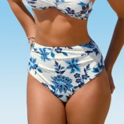 Women's Floral Pattern Shirred High Waist Bikini Bottom - Cupshe -BLAZER GUEST 46b4e858 818e 4b79 bb8e bb5acb9ff7bd