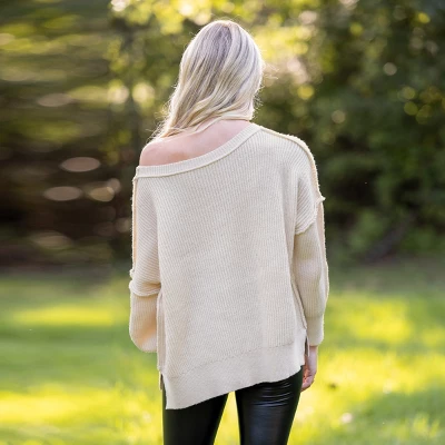 Women's Cooler Daze Drop Sleeve Sweater - Cupshe 2 Women's Cooler Daze Drop Sleeve Sweater - Cupshe - Image 2