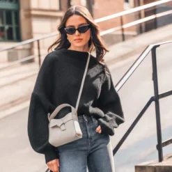 Women's Onyx Rib Bishop Sleeve Sweater - Cupshe 12 Women's Onyx Rib Bishop Sleeve Sweater - Cupshe -BLAZER GUEST 4b3f1408 2481 43e3 b3ab b3dc89dd7fe5