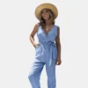 Women's Belted Tapered Leg Jumpsuit - Cupshe