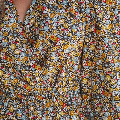 Women's Ditsy Floral Peasant Sleeve Dress - Cupshe 1 Women's Ditsy Floral Peasant Sleeve Dress - Cupshe