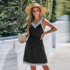 Women's Belted Pom Pom Mini Dress - Cupshe 9 Women's Belted Pom Pom Mini Dress - Cupshe -BLAZER GUEST 4eefe373 5603 4d21 98b1 7af941c526f5