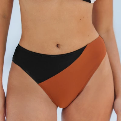 Women's Colorblock High Leg Cut High Waist Bikini Bottom - Cupshe 8 Women's Colorblock High Leg Cut High Waist Bikini Bottom - Cupshe - Image 8