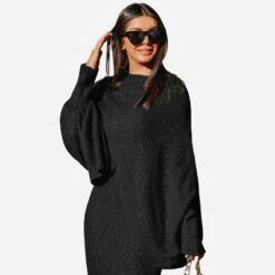 Women's Ribbed Oversized Split Sweater - Cupshe 11 Women's Ribbed Oversized Split Sweater - Cupshe -BLAZER GUEST 50487530 56b2 4307 bb83 7ed093759b34