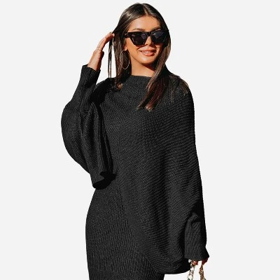 Women's Ribbed Oversized Split Sweater - Cupshe 6 Women's Ribbed Oversized Split Sweater - Cupshe - Image 6