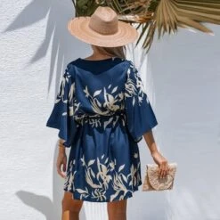 Women's Floral Dolman Sleeve Loose Drawstring Dress - Cupshe -BLAZER GUEST 52b731c3 43e7 4f3f ac46 7843348ab128