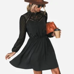 Women's Long Sleeves Elastic Waist Mini Dress - Cupshe -BLAZER GUEST 53e9d5f2 433a 4076 8604 1bb888a3bc62