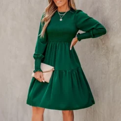 Women's Emerald Smocked Ruffled Dress - Cupshe -BLAZER GUEST 5511b8ca 3c42 477f 8cee 49da023553ab