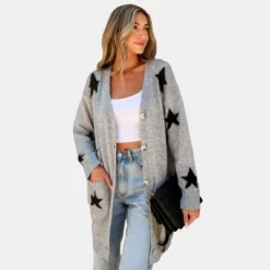 Women's Star Print Button-Front Cardigan - Cupshe 13 Women's Star Print Button-Front Cardigan - Cupshe -BLAZER GUEST 562362c2 8904 4893 b2cd 0fdcdf0d5fe5