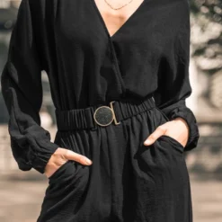 Women's Onyx Belted Jogger Jumpsuit - Cupshe -BLAZER GUEST 56da3221 a163 4822 8536 c9d42f178bd4