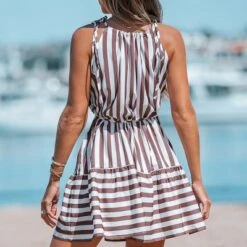 Women's Striped Tie Strap Mini Dress - Cupshe -BLAZER GUEST 57f4172d ed4e 4b19 ac80 3f06326a49c0