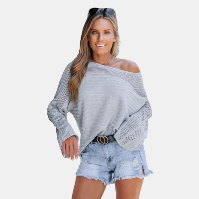 Women's Rib Cutout Oversized Sweater - Cupshe 6 Women's Rib Cutout Oversized Sweater - Cupshe - Image 6