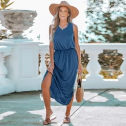 Women's Scoop Neck Side Slit Maxi Dress - Cupshe 19 Women's Scoop Neck Side Slit Maxi Dress - Cupshe -BLAZER GUEST 5bfa71c8 a9e6 404d b5a3 7368836c2d75