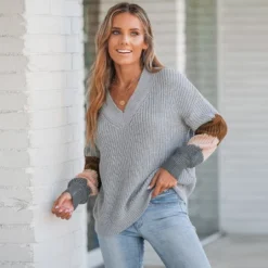 Women's Striped V-Neck Long Sleeve Sweater - Cupshe -BLAZER GUEST 5c36fd99 ffb2 4e12 97e1 126ca8cc0af8