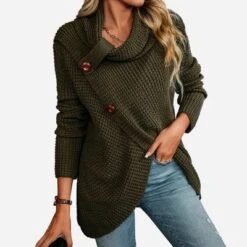 Women's Buttoned Turtleneck Wrap Sweater - Cupshe 9 Women's Buttoned Turtleneck Wrap Sweater - Cupshe -BLAZER GUEST 6258a1aa 875f 4383 805c e5fbc2ce06dc