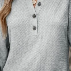 Women's Charcoal Half-Button Midi Sweater Dress - Cupshe -BLAZER GUEST 6352bc3d f607 488a 9a3d 1e35bee13230