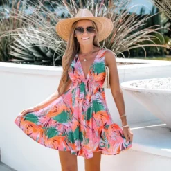 Women's Tropical Floral Print Wrap Dress With Flared Skirt - Cupshe 8 Women's Tropical Floral Print Wrap Dress With Flared Skirt - Cupshe -BLAZER GUEST 64d9f0db 7815 4120 9d8e 7044c662cf1f