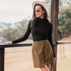 Women's Onyx Rib Turtleneck Sweater - Cupshe -BLAZER GUEST 66017833 6dda 461b a204 4b88b421a310