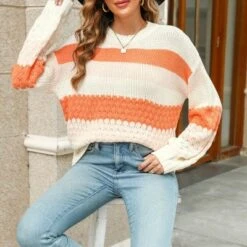 Women's Textured Colorblock Sweater - Cupshe -BLAZER GUEST 684c432d 5c6f 47b3 a5a6 1f75b7c2131a