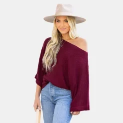 Women's Warm Hugs Rib One-Shoulder Sweaters - Cupshe -BLAZER GUEST 68ccad45 f94e 462c b9aa aae9ed2c90aa
