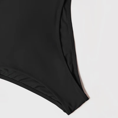 Women's Black V Neck One Piece Swimsuit Cutout Back Crisscross Bathing Suit -Cupshe -Black 6 Women's Black V Neck One Piece Swimsuit Cutout Back Crisscross Bathing Suit -Cupshe -Black - Image 6