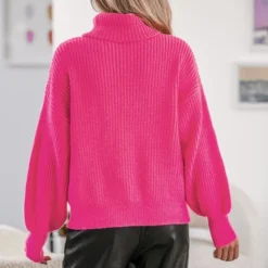 Women's Chunky Knit Turtleneck Long Sleeve Sweater - Cupshe -BLAZER GUEST 6bf34f21 a8da 4c98 98df 4703d02203ed