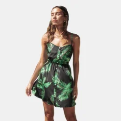 Women's Tropical Leaf Print Button Dress - Cupshe 9 Women's Tropical Leaf Print Button Dress - Cupshe -BLAZER GUEST 6e180980 86c5 4f84 9da0 d067f1a6da73