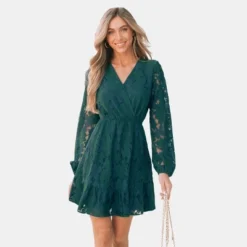 Women's Floral Lace Peasant Sleeve Mini Dress - Cupshe 11 Women's Floral Lace Peasant Sleeve Mini Dress - Cupshe -BLAZER GUEST 6e726598 d6ee 4c01 8852 25f841ec1b2f