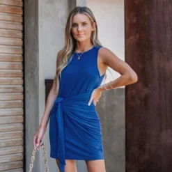 Women's Knotted Sash Mini Dress - Cupshe -BLAZER GUEST 6efe6c25 e248 458e 99da 7033e0f2ebc1
