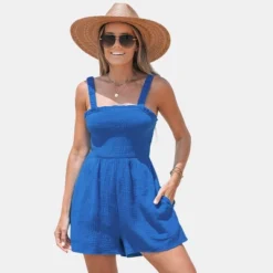 Women's Square Neck Smocking Romper - Cupshe 11 Women's Square Neck Smocking Romper - Cupshe -BLAZER GUEST 700c1095 1ac9 44ba a579 1e4352f6854d