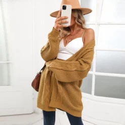 Women's Colorart Chunky Knit Longline Cardigan - Cupshe